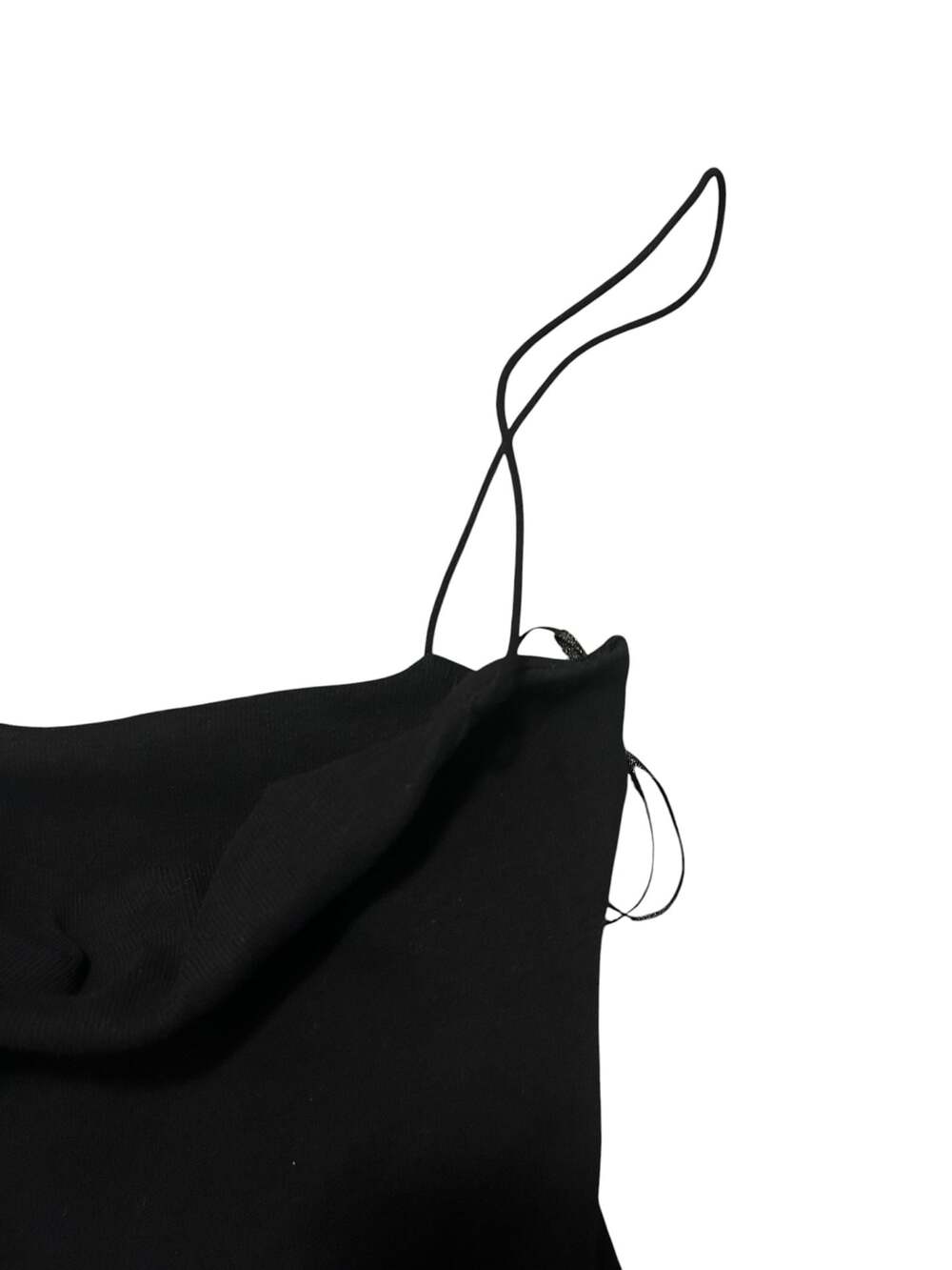 Zara Black Spaghetti Strap Bubble Hem Mini Dress - Picture 2 of 4